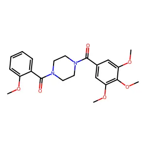1-(2-methoxybenzoyl)-4-(3,4,5-trimethoxybenzoyl)piperazine structure