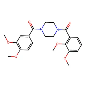 1-(2,3-dimethoxybenzoyl)-4-(3,4-dimethoxybenzoyl)piperazine structure