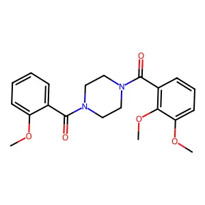 1-(2,3-dimethoxybenzoyl)-4-(2-methoxybenzoyl)piperazine structure