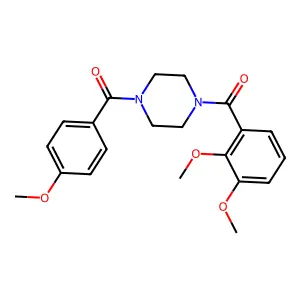 1-(2,3-dimethoxybenzoyl)-4-(4-methoxybenzoyl)piperazine structure