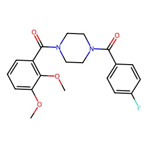 1-(2,3-dimethoxybenzoyl)-4-(4-fluorobenzoyl)piperazine structure