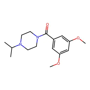 1-(3,5-dimethoxybenzoyl)-4-isopropylpiperazine structure