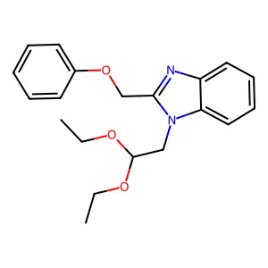 1-(2,2-diethoxyethyl)-2-(phenoxymethyl)benzimidazole structure