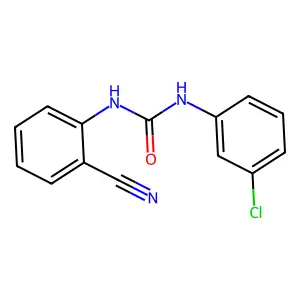 1-(3-chlorophenyl)-3-(2-cyanophenyl)urea structure