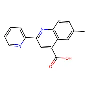 6-methyl-2-pyridin-2-ylquinoline-4-carboxylic acid structure