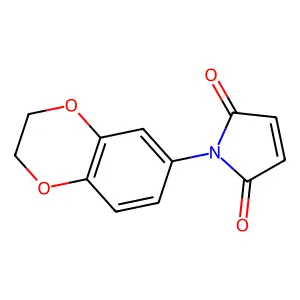 1-(2,3-dihydro-1,4-benzodioxin-6-yl)pyrrole-2,5-dione structure