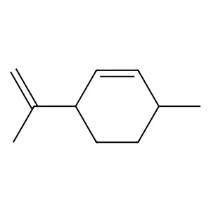 (3R,6R)-3-methyl-6-prop-1-en-2-ylcyclohexene structure