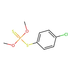 S-(4-Chlorophenyl) O,O-dimethyl phosphorodithioate structure