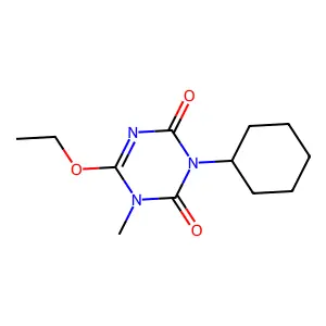 1,3,5-triazine-2,4(1h,3h)-dione, 3-cyclohexyl-6-ethoxy-1-methyl- structure
