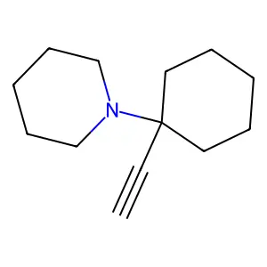 1-(1-ethynylcyclohexyl)piperidine structure