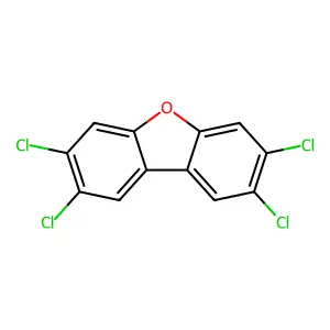 2,3,7,8-TETRACHLORODIBENZOFURAN structure