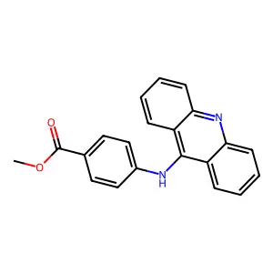 p-(9-Acridinylamino)benzoic acid methyl ester hydrochloride structure