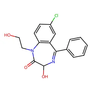 N-(2-Hydroxyethyl)oxazepam structure