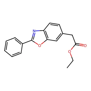 ethyl 2-(2-phenyl-1,3-benzoxazol-6-yl)acetate structure