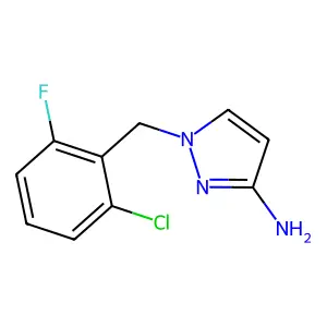 1-[(2-chloro-6-fluorophenyl)methyl]pyrazol-3-amine structure