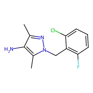 1-(2-Chloro-6-fluorobenzyl)-3,5-dimethyl-1H-pyrazol-4-amine structure