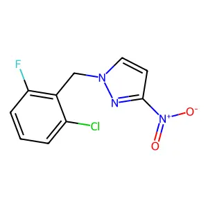 1-(2-chloro-6-fluorobenzyl)-3-nitro-1H-pyrazole structure