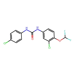 1-[3-chloro-4-(difluoromethoxy)phenyl]-3-(4-chlorophenyl)urea structure