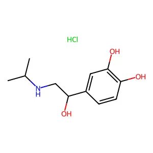 Isoprenaline hydrochloride structure
