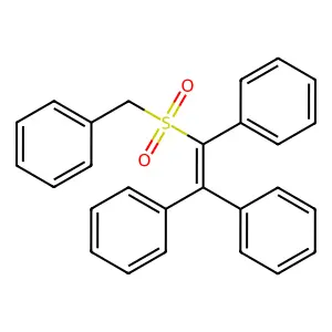 1,2,2-triphenylethenylsulfonylmethylbenzene structure