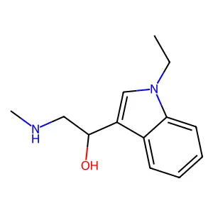 1-(1-ethylindol-3-yl)-2-(methylamino)ethanol structure