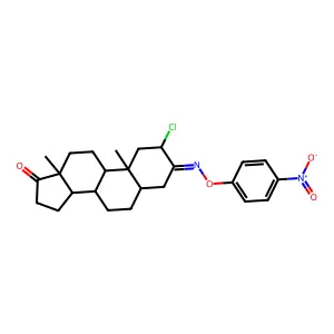 2alpha-Chloro-3-[(4-nitrophenoxy)imino]-5alpha-androstan-17-one structure