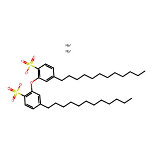 disodium4-dodecyl-2-(5-dodecyl-2-sulfonatophenoxy)benzenesulfonate structure