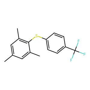 1,3,5-trimethyl-2-[4-(trifluoromethyl)phenyl]sulfanylbenzene structure