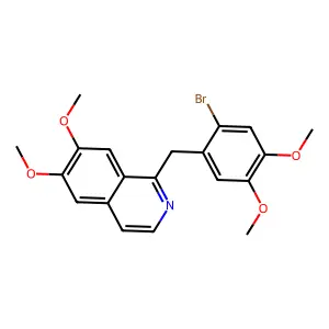 1-(2-bromo-4,5-dimethoxybenzyl)-6,7-dimethoxyisoquinoline structure