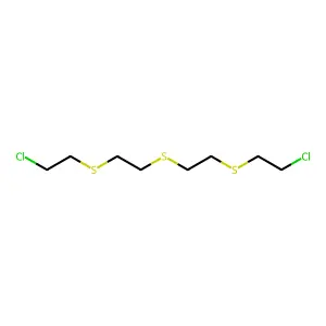 1-(2-chloroethylsulfanyl)-2-[2-(2-chloroethylsulfanyl)ethylsulfanyl]ethane structure