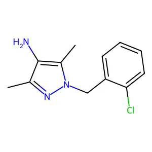 1-(2-Chlorobenzyl)-3,5-dimethyl-1H-pyrazol-4-amine structure