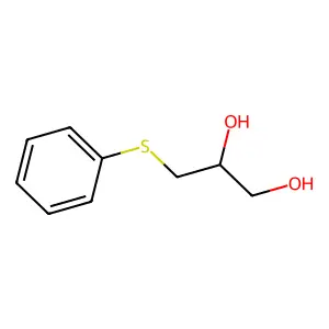 3-phenylsulfanylpropane-1,2-diol structure