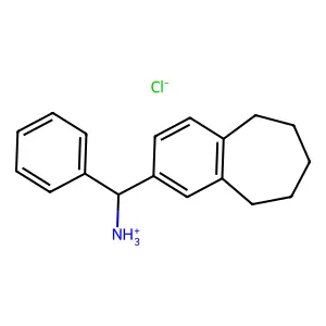 [phenyl(6,7,8,9-tetrahydro-5H-benzo[7]annulen-3-yl)methyl]azanium chloride structure