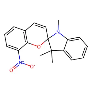 1',3',3'-trimethyl-8-nitrospiro[chromene-2,2'-indole] structure