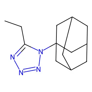 1-(1-adamantyl)-5-ethyltetrazole structure