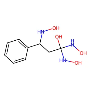 1,1,3-tris(hydroxyamino)-3-phenylpropan-1-ol structure