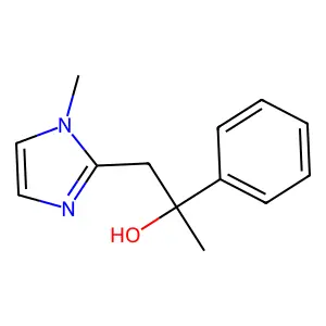 1-(1-methylimidazol-2-yl)-2-phenylpropan-2-ol structure
