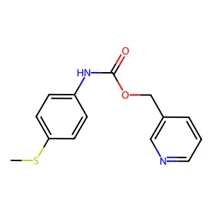 CARBAMIC ACID, (4-(METHYLTHIO)PHENYL)-, 3-PYRIDINYLMETHYL ESTER structure