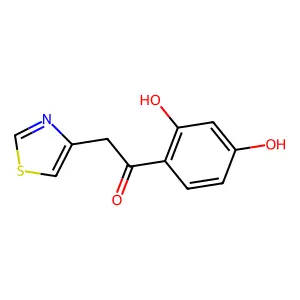 1-(2,4-dihydroxyphenyl)-2-(1,3-thiazol-4-yl)ethanone structure