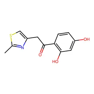 1-(2,4-dihydroxyphenyl)-2-(2-methyl-1,3-thiazol-4-yl)ethanone structure