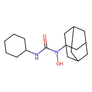 1-(1-adamantyl)-3-cyclohexyl-1-hydroxyurea structure