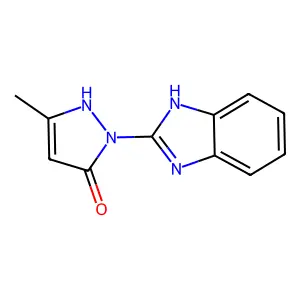 1-(1H-benzimidazol-2-yl)-3-methyl-1H-pyrazol-5-ol structure