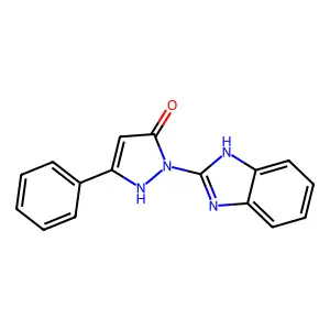 1-(1H-benzimidazol-2-yl)-3-phenyl-1H-pyrazol-5-ol structure