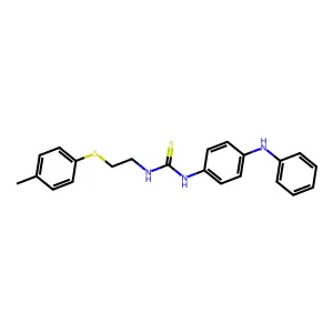 1-{2-[(4-methylphenyl)sulfanyl]ethyl}-3-[4-(phenylamino)phenyl]thiourea structure