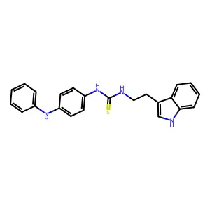 1-[2-(1H-indol-3-yl)ethyl]-3-[4-(phenylamino)phenyl]thiourea structure
