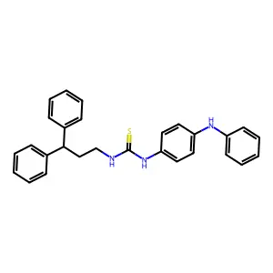 1-(3,3-diphenylpropyl)-3-[4-(phenylamino)phenyl]thiourea structure
