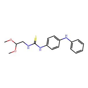 1-(2,2-dimethoxyethyl)-3-[4-(phenylamino)phenyl]thiourea structure