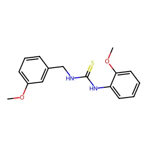 1-(2-methoxyphenyl)-3-[(3-methoxyphenyl)methyl]thiourea structure