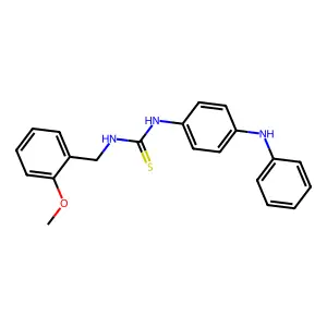 1-(2-methoxybenzyl)-3-[4-(phenylamino)phenyl]thiourea structure