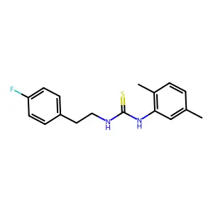 1-(2,5-dimethylphenyl)-3-[2-(4-fluorophenyl)ethyl]thiourea structure